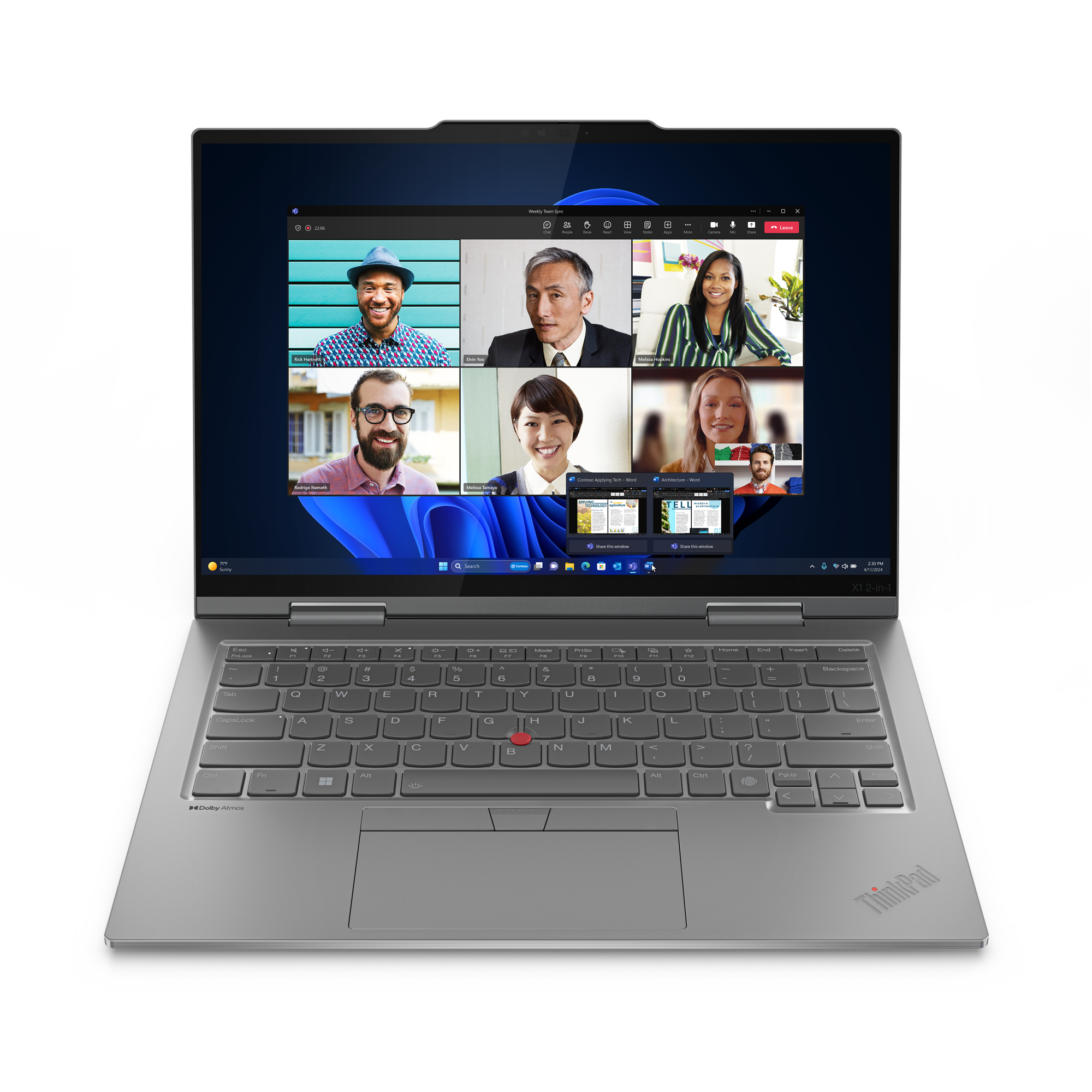 Lenovo ThinkPad X1 Gen 9 Intel Core Ultra 5 135U 32GB LPDDR5x-SDRAM 512GB SSD 2-in-1 14" Touchscreen Laptop with Windows 11 Pro UK English Grey (21KE0080UK)